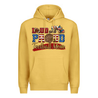 Antique Gold loud and proud football mom Premium Hoodie - HRA Design Shop