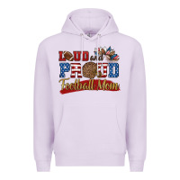 Lilac loud and proud football mom Premium Hoodie - HRA Design Shop