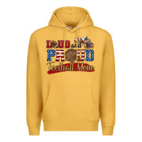 Mustard loud and proud football mom Premium Hoodie - HRA Design Shop