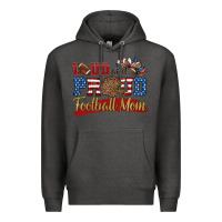 Charcoal Heather loud and proud football mom Premium Hoodie - HRA Design Shop
