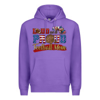 Purple loud and proud football mom Premium Hoodie - HRA Design Shop