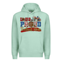 Seafoam loud and proud football mom Premium Hoodie - HRA Design Shop