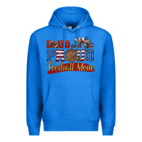 True Royal loud and proud football mom Premium Hoodie - HRA Design Shop