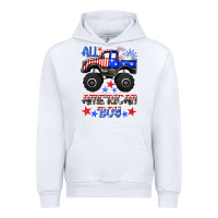 White all american boy Urban Hoodie - HRA Design Shop