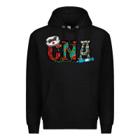 Black cna Premium Hoodie - CowhideDigitalArt