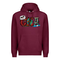 Burgundy cna Premium Hoodie - CowhideDigitalArt