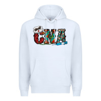 White cna Premium Hoodie - CowhideDigitalArt