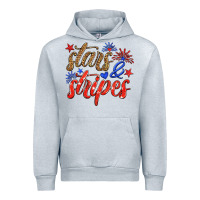 Heather Grey stars and stripes Urban Hoodie - HRA Design Shop
