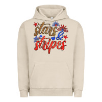 Pigment French Oak stars and stripes Urban Hoodie - HRA Design Shop