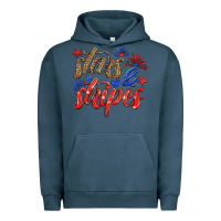 Pigment Midnight Navy stars and stripes Urban Hoodie - HRA Design Shop