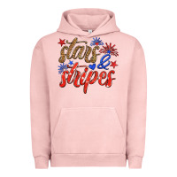 Pigment Salmon stars and stripes Urban Hoodie - HRA Design Shop