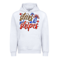 White stars and stripes Urban Hoodie - HRA Design Shop