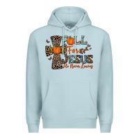 Blue Mist fall for jesus he never leaves Premium Hoodie - CowhideDigitalArt
