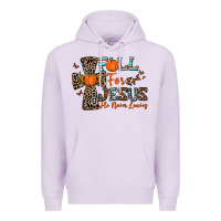 Lilac fall for jesus he never leaves Premium Hoodie - CowhideDigitalArt