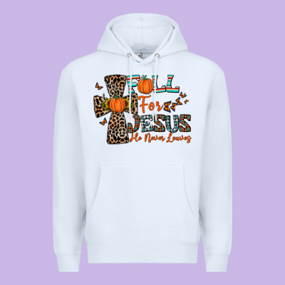 Fall For Jesus He Never Leaves Premium Hoodie Designed By Cowhidedigitalart