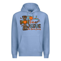 Colony Blue fall for jesus he never leaves Premium Hoodie - CowhideDigitalArt