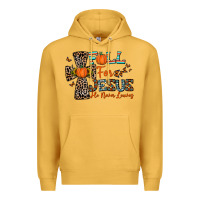 Mustard fall for jesus he never leaves Premium Hoodie - CowhideDigitalArt