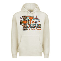 Oatmeal Heather fall for jesus he never leaves Premium Hoodie - CowhideDigitalArt