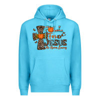 Ocean Blue fall for jesus he never leaves Premium Hoodie - CowhideDigitalArt