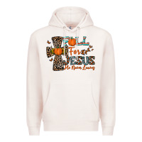 Pale Pink fall for jesus he never leaves Premium Hoodie - CowhideDigitalArt