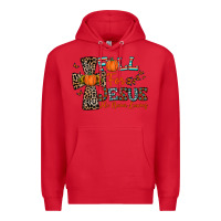 Red fall for jesus he never leaves Premium Hoodie - CowhideDigitalArt