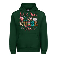 Forest Green livin' that nurse life Urban Hoodie - FaDigitalArtStudio