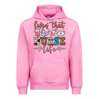 Fuchsia Pink livin' that nurse life Urban Hoodie - FaDigitalArtStudio