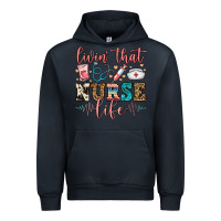 Navy livin' that nurse life Urban Hoodie - FaDigitalArtStudio