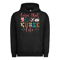 Pigment Black livin' that nurse life Urban Hoodie - FaDigitalArtStudio