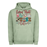 Pigment Oil Green livin' that nurse life Urban Hoodie - FaDigitalArtStudio