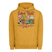 Pigment Peanut Butter livin' that nurse life Urban Hoodie - FaDigitalArtStudio