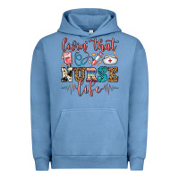 Pigment Pebble Blue livin' that nurse life Urban Hoodie - FaDigitalArtStudio