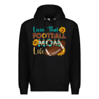 Black livin' that football mom life Premium Hoodie - HRA Design Shop