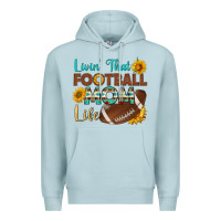 Blue Mist livin' that football mom life Premium Hoodie - HRA Design Shop