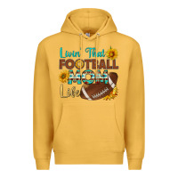 Mustard livin' that football mom life Premium Hoodie - HRA Design Shop