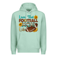 Seafoam livin' that football mom life Premium Hoodie - HRA Design Shop