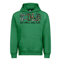 Emerald auntie  like a mom, only cooler Urban Hoodie - CowhideDigitalArt