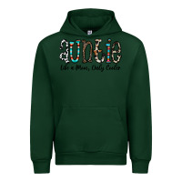 Forest Green auntie  like a mom, only cooler Urban Hoodie - CowhideDigitalArt