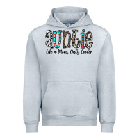 Heather Grey auntie  like a mom, only cooler Urban Hoodie - CowhideDigitalArt