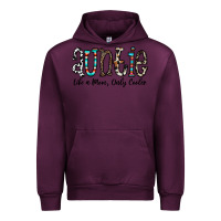 Mauve Wine auntie  like a mom, only cooler Urban Hoodie - CowhideDigitalArt
