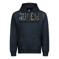 Navy auntie  like a mom, only cooler Urban Hoodie - CowhideDigitalArt