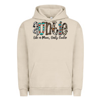 Pigment French Oak auntie  like a mom, only cooler Urban Hoodie - CowhideDigitalArt