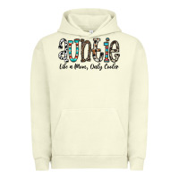 Pigment Pistachio auntie  like a mom, only cooler Urban Hoodie - CowhideDigitalArt