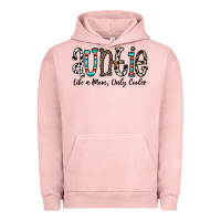 Pigment Salmon auntie  like a mom, only cooler Urban Hoodie - CowhideDigitalArt