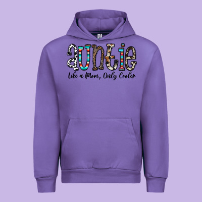 Auntie  Like A Mom, Only Cooler Urban Hoodie Designed By Cowhidedigitalart