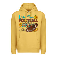 Antique Gold livin' that football mom life Premium Hoodie - HRA Design Shop