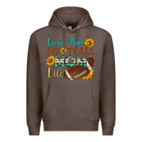 Coffee livin' that football mom life Premium Hoodie - HRA Design Shop