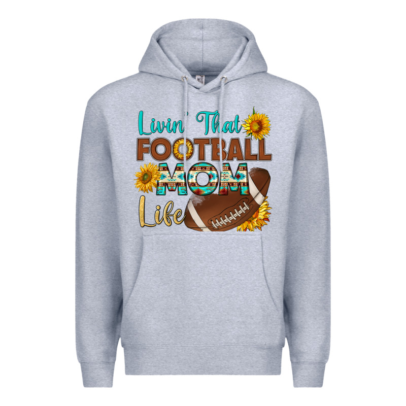Livin' That Football Mom Life Premium Hoodie by HRA Design Shop | Teevron