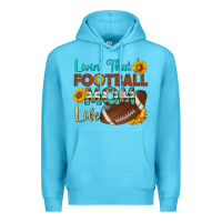 Ocean Blue livin' that football mom life Premium Hoodie - HRA Design Shop