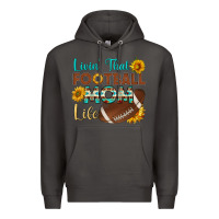 Smoke livin' that football mom life Premium Hoodie - HRA Design Shop